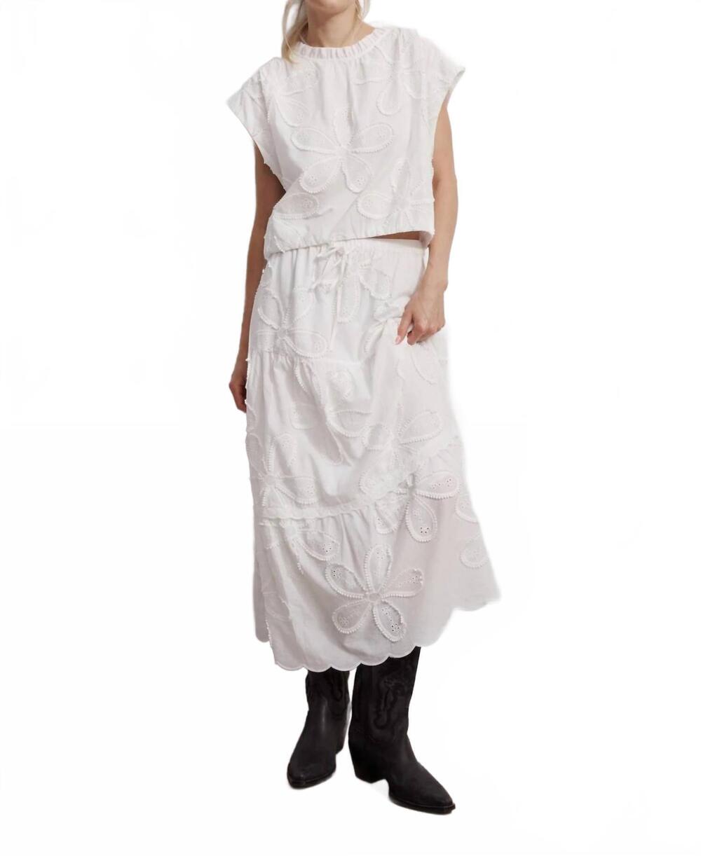 NEW MELISSA NEPTON flori skirt in off white